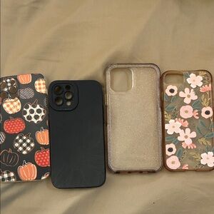 Apple Pumpkin and Floral Patterned Phone Cases
